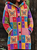Women's Patchwork Art Knitted Cardigan