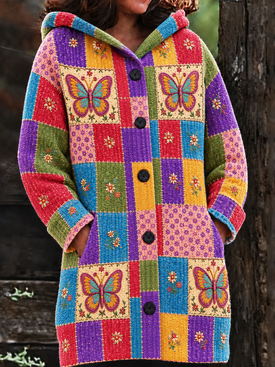 Women's Patchwork Art Knitted Cardigan