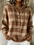 Women'S Autumn Casual Printed Collar Cardigan