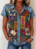 Women's Patchwork Art Shirt