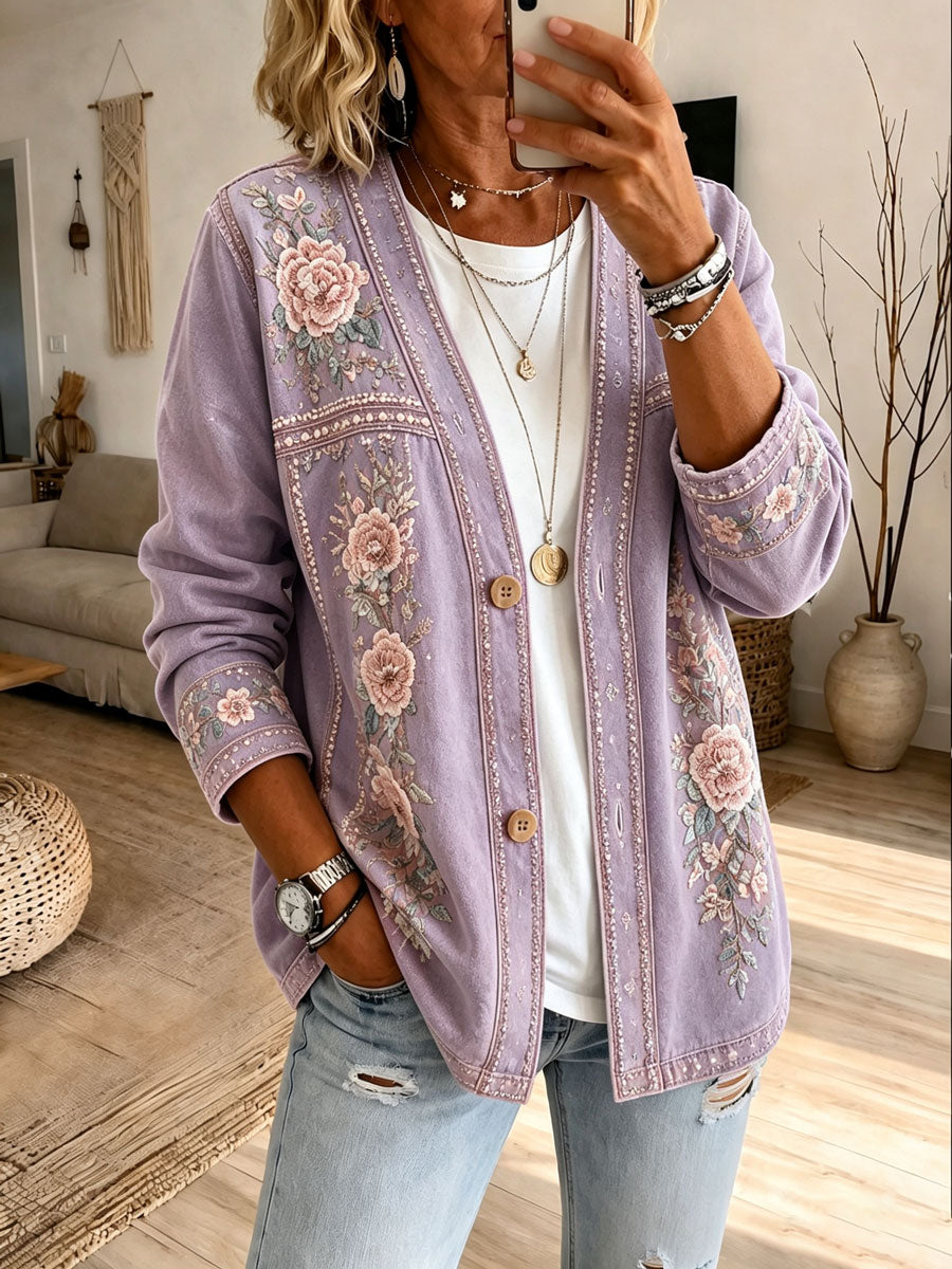 Ladies' Retro Western Style Casual Cardigan