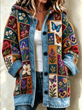 Women's Patchwork Art Knitted Cardigan