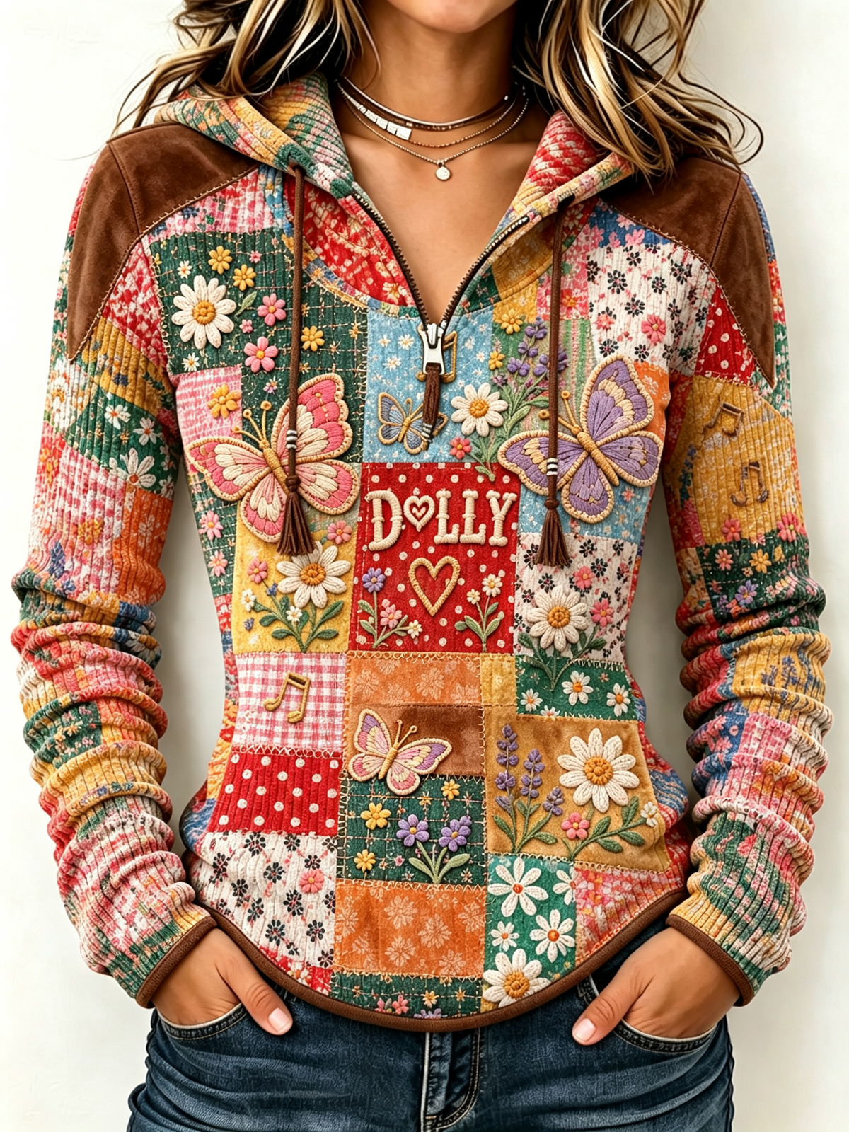 Women's Butterfly Zip-Up Hoodie
