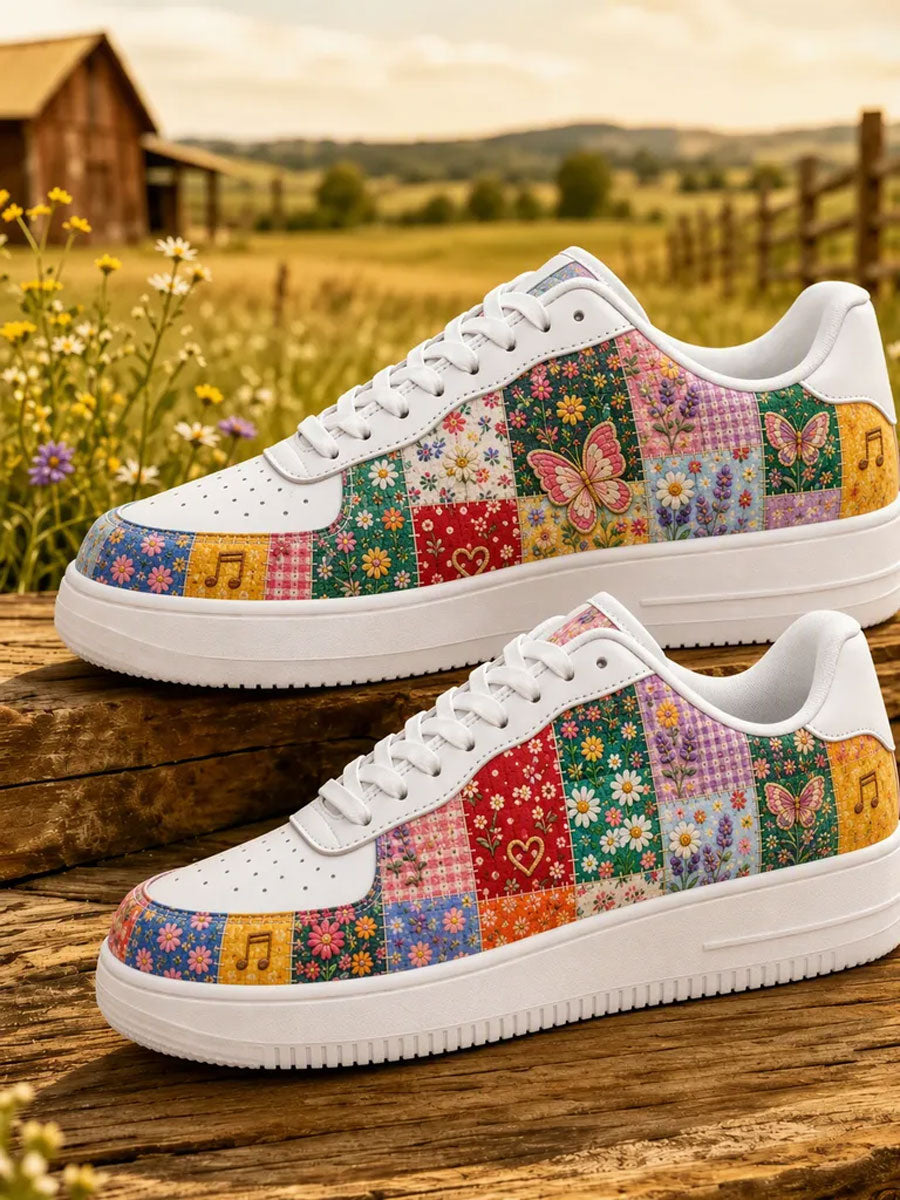 Unisex  Floral Butterfly Pattern Casual Sports Shoes