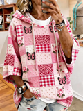 Ladies' Butterfly Patterned Casual Hoodie
