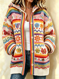 Women's Patchwork Art Knitted Cardigan