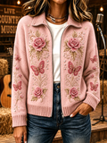 Women's Vintage Butterfly Print Cardigan