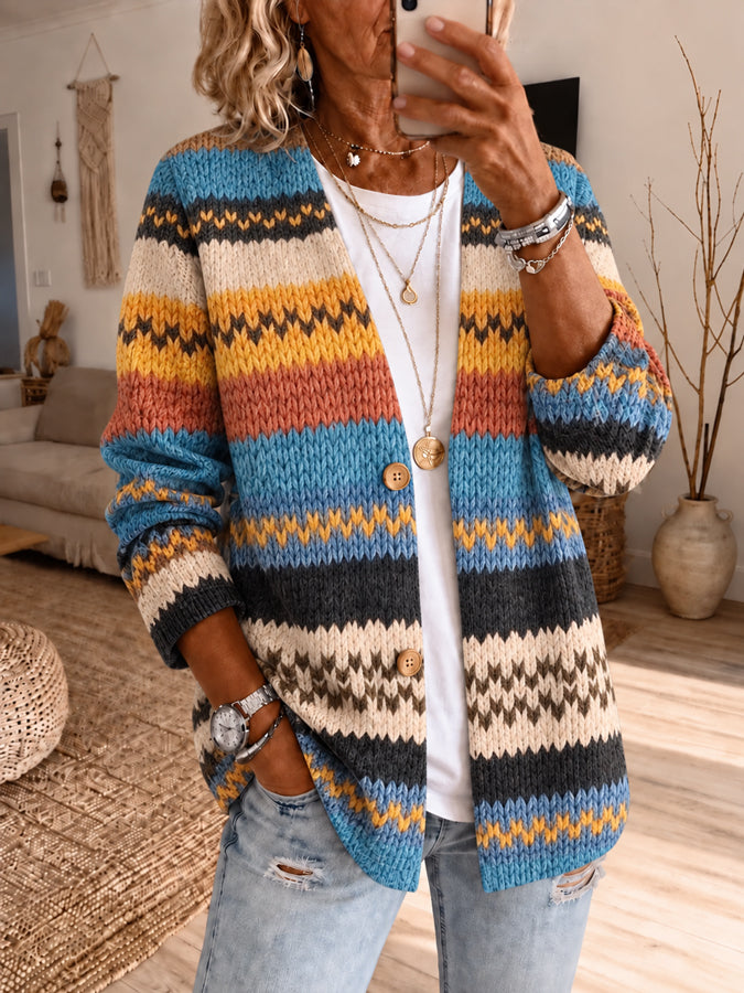 Women'S Fall Printed Casual Cardigan