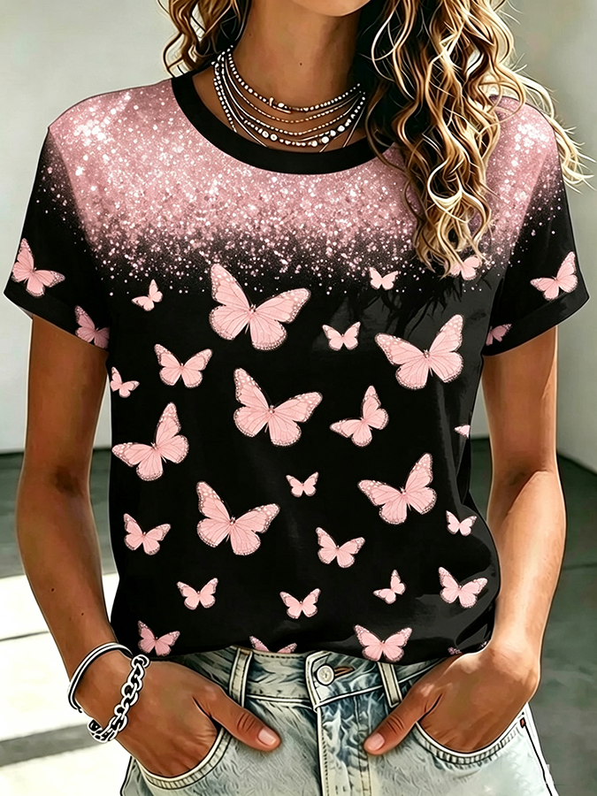 Women'S Breast Cancer Print T-Shirt