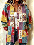Women'S Butterfly Pattern Casual Sweater Long Cardigan