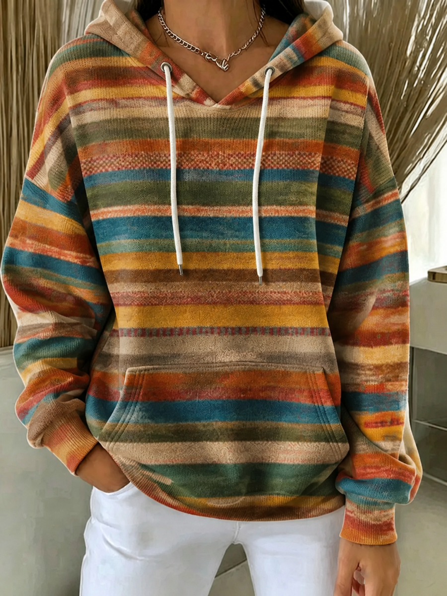 Women'S Geometric Printed Hoodie