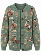 Ladies' Western Style Sweater Cardigan
