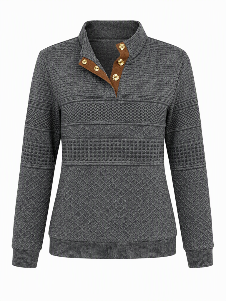 Women'S Casual Color Block Printed Pullover Sweatshirt