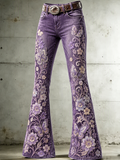 Women's Floral Pattern Jeans