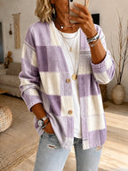 Women's Casual Plaid Art Cardigan