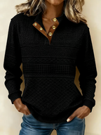Women'S Casual Color Block Printed Pullover Sweatshirt