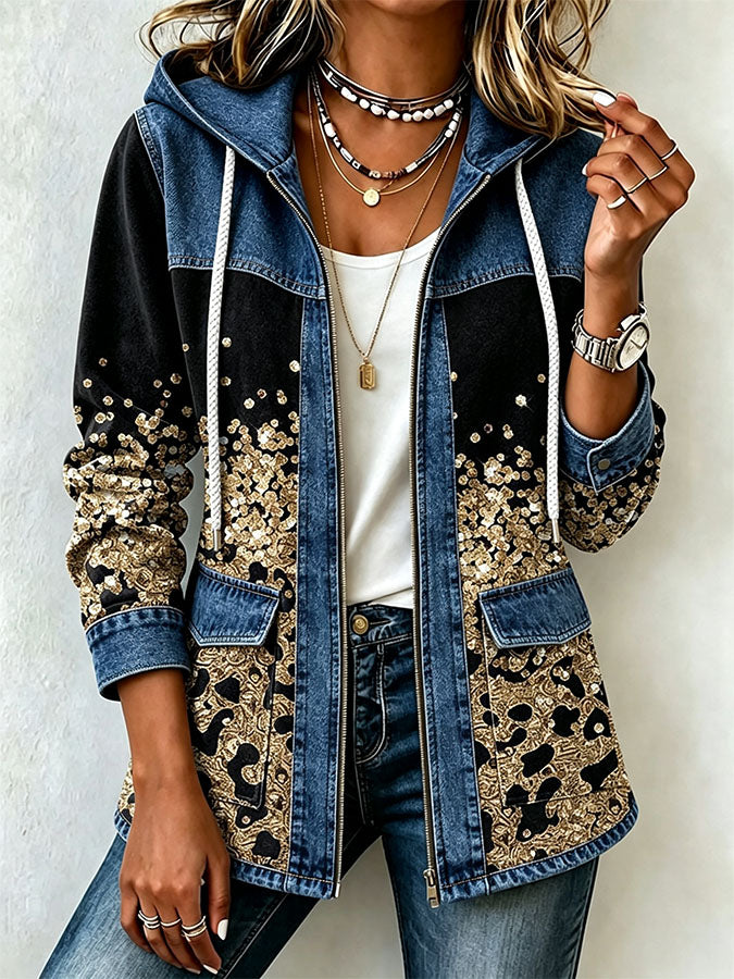 Women'S Casual Contrasting Color Jacket