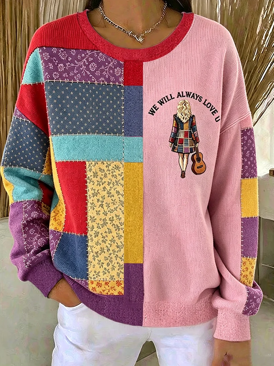 Women's Country Music Lover We Will Always Love U 925 Printed Sweatshirt