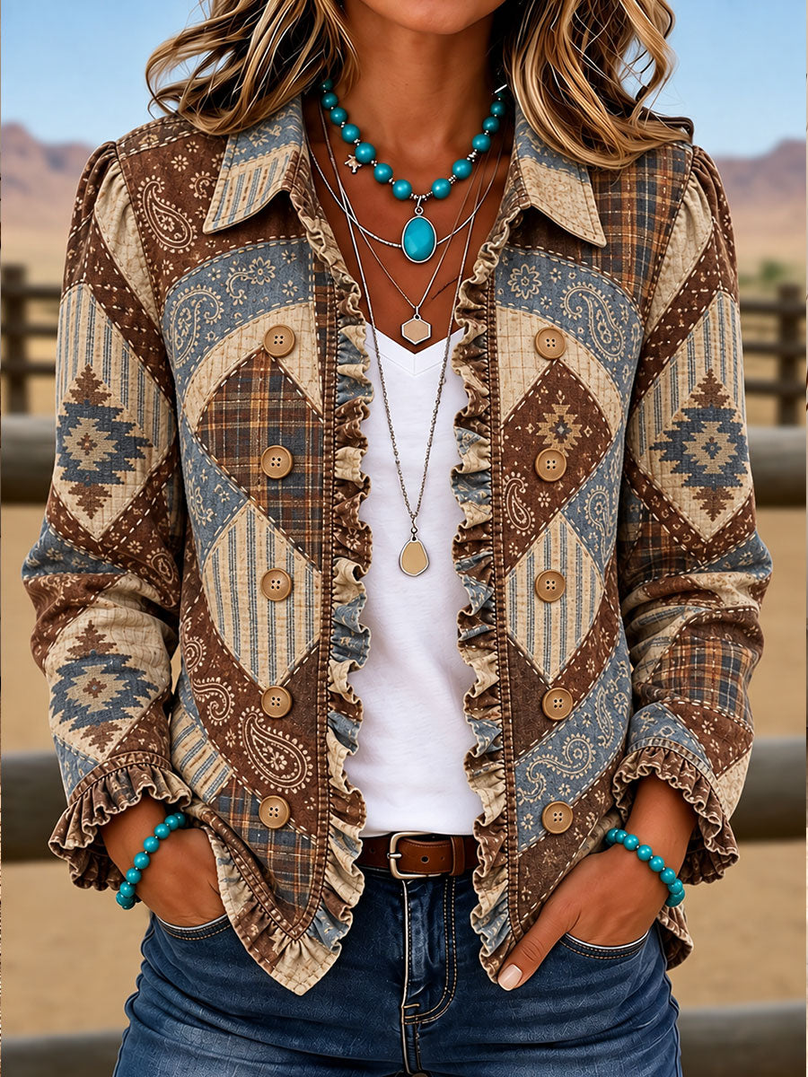 Women's Tennessee Country-Style Patchwork Shirt