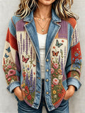 Women's Patchwork Art Knitted Cardigan