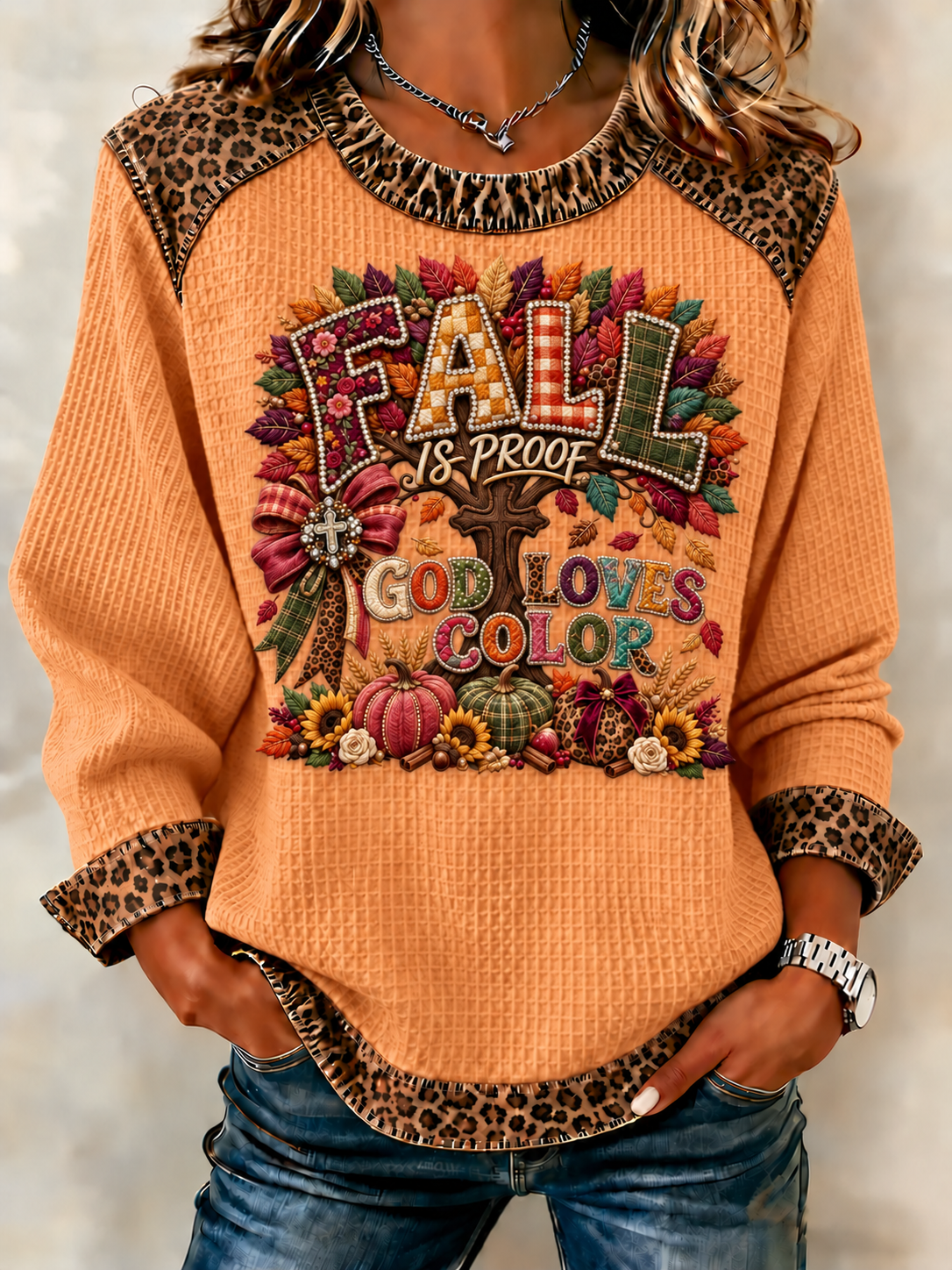 Women'S Autumn Printed Casual Long Sleeved Shirt