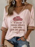 Women'S Country Music Printed Casual T-Shirt