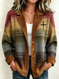 Women'S Retro Gradient Printed Jacket