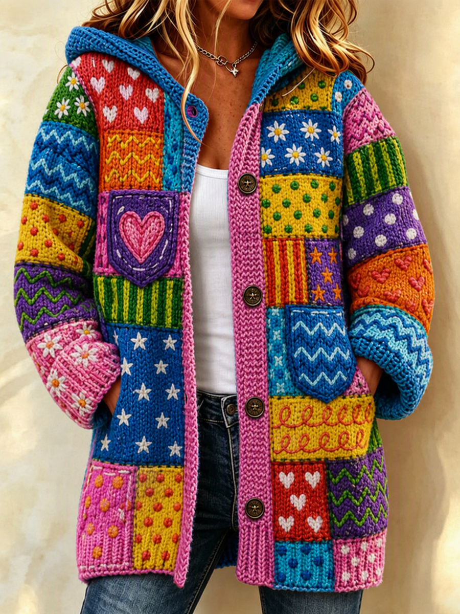 Women'S Butterfly Pattern Casual Sweater Long Cardigan