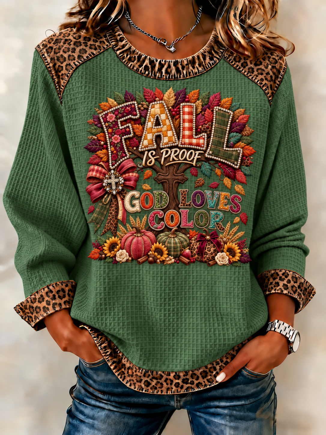 Women'S Autumn Printed Casual Long Sleeved Shirt