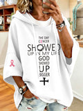 Women's Breast Cancer Faith Print Hoodie