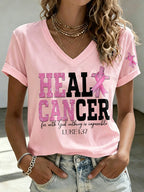 Women's Breast Cancer Awareness  Print T-shirt