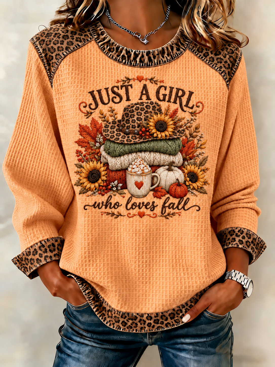 Women'S Autumn Printed Casual Long Sleeved Shirt