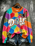 Women'S Casual Printed Long-Sleeve Sweatshirt
