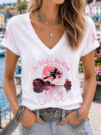 Women's In October We Wear Pink  Print T-shirt