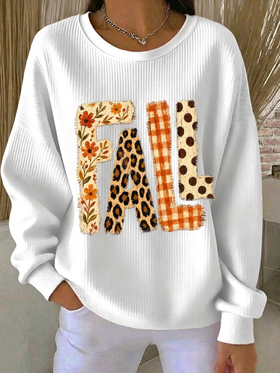 Women'S Fall Print Casual Sweatshirt