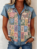 Women's Patchwork Art Shirt