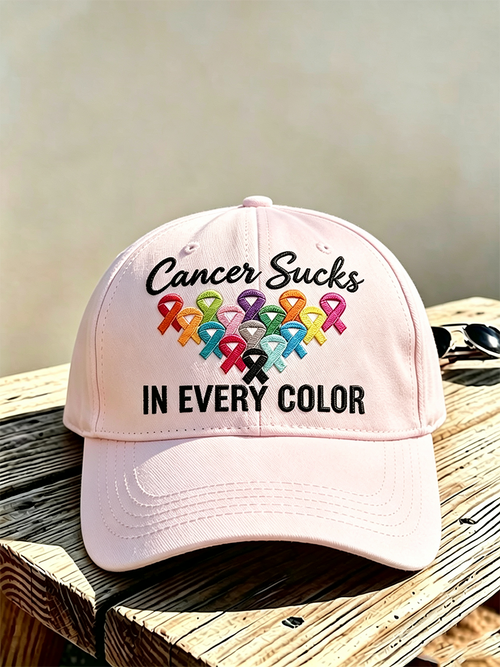 Unisex Cancer Awareness Casual Hat