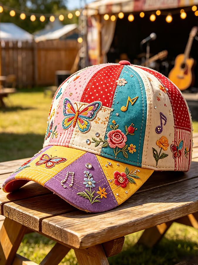 Unisex Butterfly Art Design Print Baseball Cap