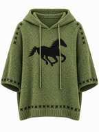 Women's Western Retro Style Animal Printed Hoodie