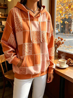 Women's Vintage Hoodie Geometric Hoodie