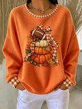 Women'S Autumn Season Waffle Sweatshirt