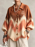 Women'S Cross Printed Casual Sweater
