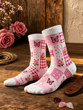 Women'S Floral Pattern Printed Socks