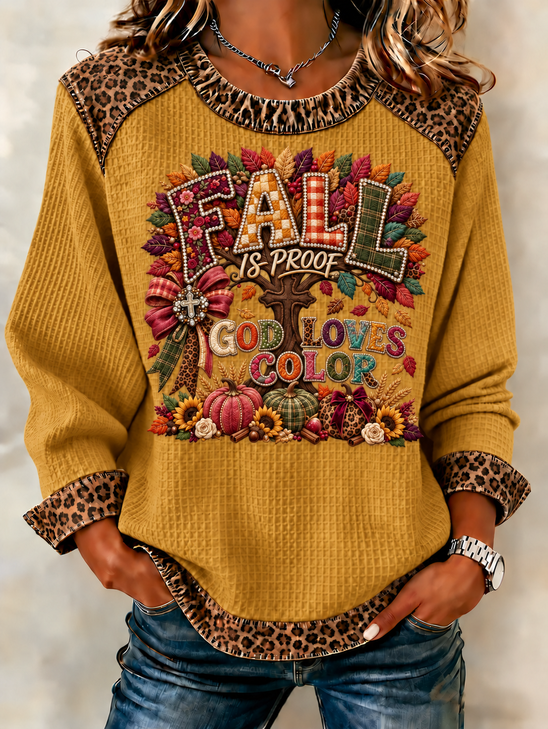 Women'S Autumn Printed Casual Long Sleeved Shirt