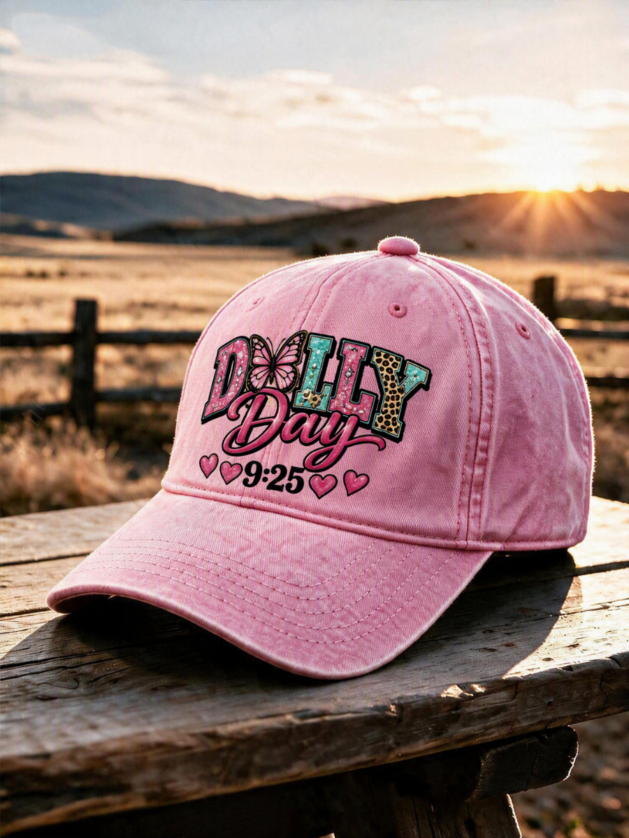 Retro Commemorative Printed Washed Hat