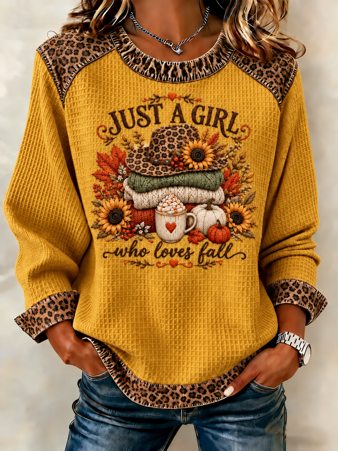 Women'S Autumn Printed Casual Long Sleeved Shirt