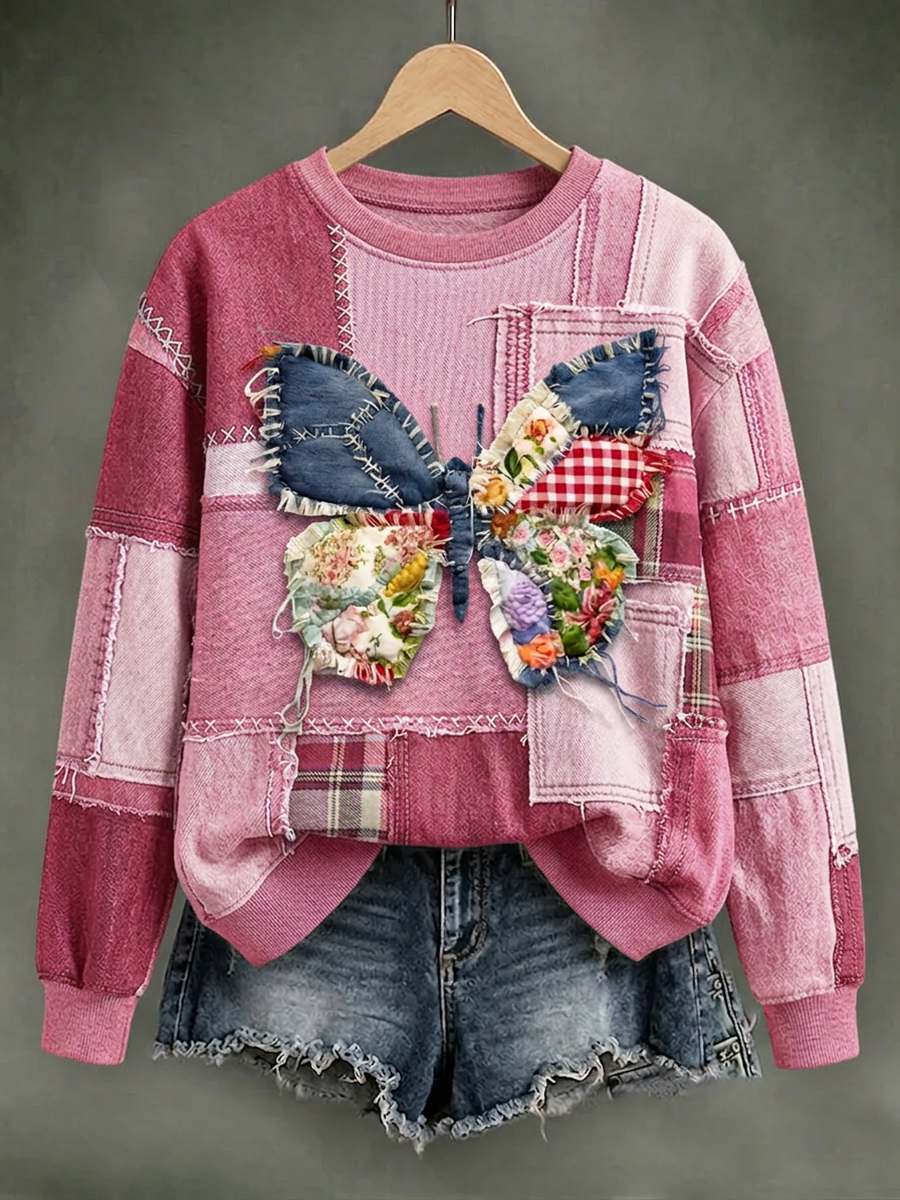 Women'S Casual Printed Long-Sleeve Sweatshirt
