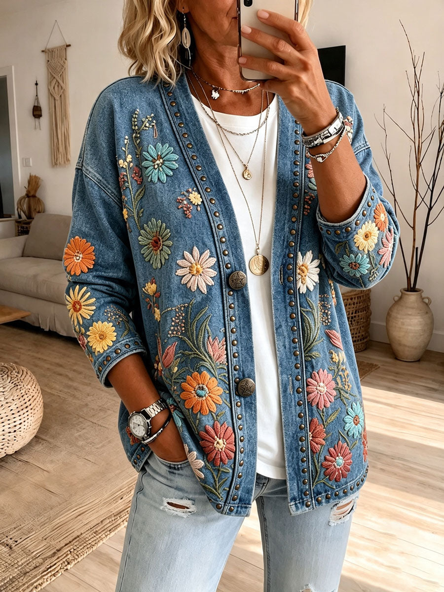 Ladies' Retro Western Style Casual Cardigan