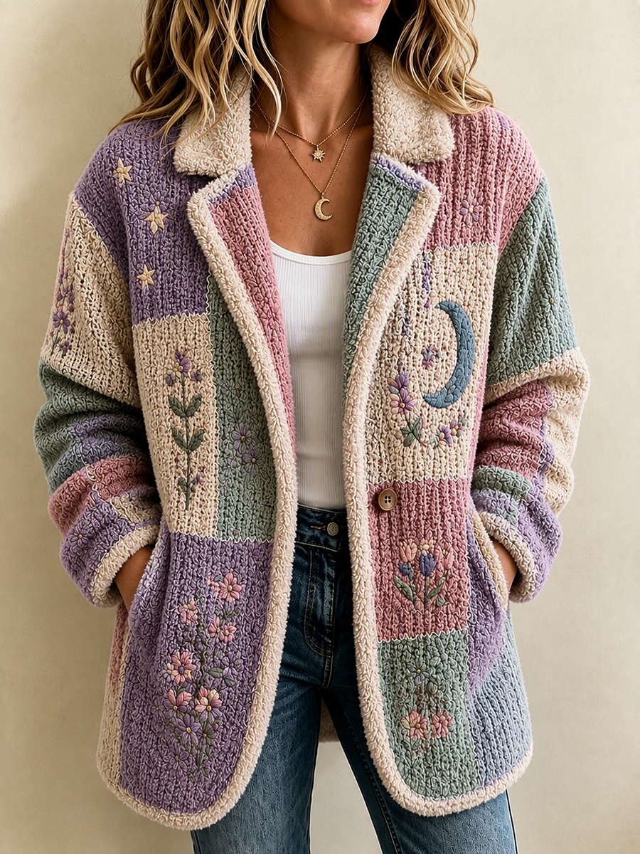 Women'S Butterfly Flower Sheepskin Coat