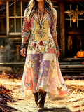 Women'S Butterfly Patterned Casual Dress